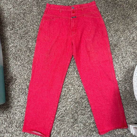 Marithe Francois Girbaud Jeans Mens Size 38X32 Red 90s Y2k Made in USA Vintage - Picture 1 of 6
